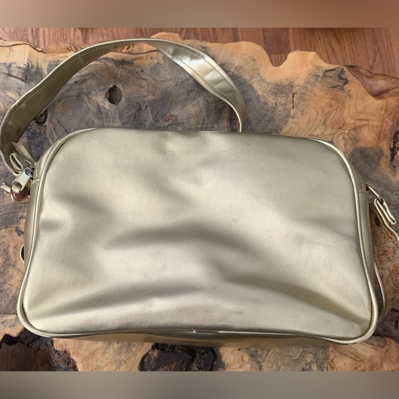 Vintage Gold & Cork Woven Straw Handbag - Unique Retro Style Purse - Picture 3 of 8